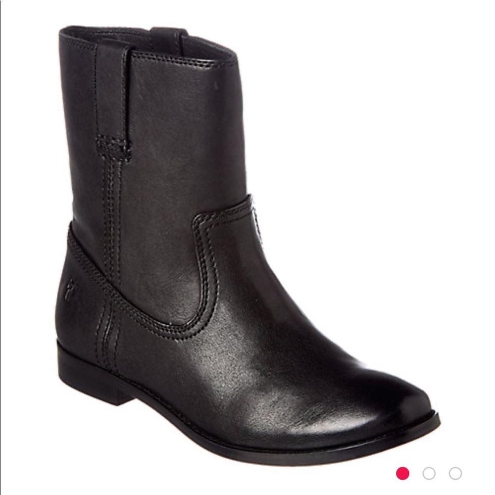 Frye Anna shortie boot. Black leather. NWT